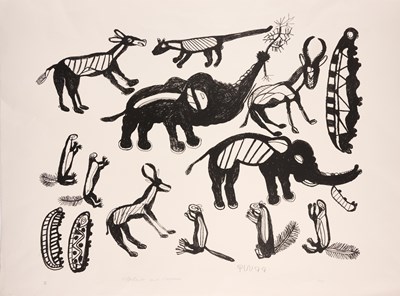 Lot 340 - QWAA (BOTSWANAN circa 1920-1990) AND THAMAE KAASHE (BOTSWANAN B.1979)