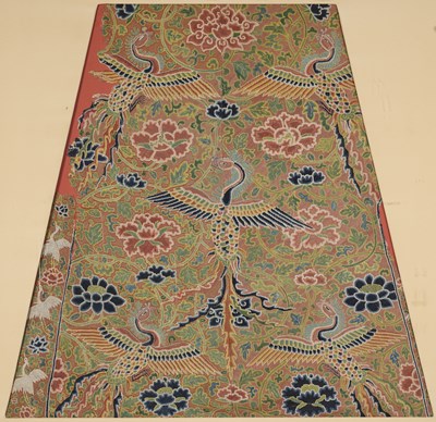 Lot 43 - A CHINESE EMBROIDERED SILK PANEL, MING DYNASTY, 15TH CENTURY