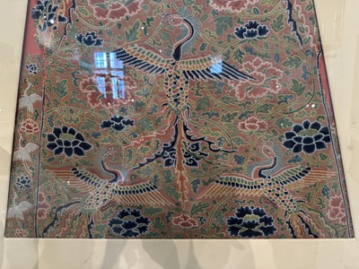 Lot 43 - A CHINESE EMBROIDERED SILK PANEL, MING DYNASTY, 15TH CENTURY