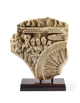 Lot 178 - THE ROTATION OF THE WHEEL OF THE LAW, ANDHRA PRADESH, 1ST-2ND CENTURY A.D.