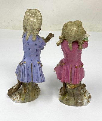 Lot 13 - A GROUP OF NINE MEISSEN MONKEY BAND (AFFENKAPELLE) FIGURES, MID 19TH CENTURY
