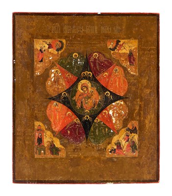 Lot 41 - TWO RUSSIAN ICONS, CIRCA 1800 AND 19TH CENTURY
