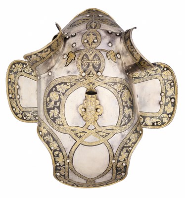 Lot 213 - A HIGHLY DECORATED ELECTROTYPE COPY OF A SOUTH GERMAN HALF SHAFFRON OF CIRCA 1560, 19TH CENTURY