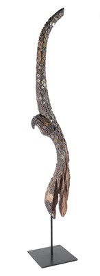 Lot 209 - A GLASS INLAID LACQUERED WOOD TEMPLE FINIAL (CHOFA), THAILAND, 19TH CENTURY