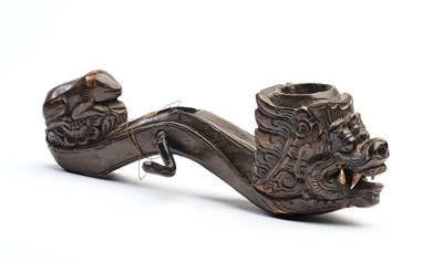 Lot 214 - A CARVED WOOD PULLEY, BALI, INDONESIA, 19TH CENTURY