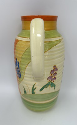 Lot 26 - A CLARICE CLIFF 'GREEK' SHAPE JUG, EARLY 1930s