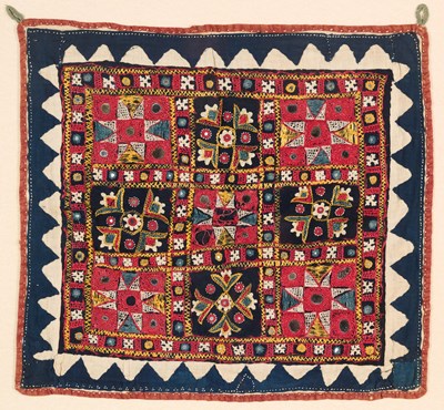 Lot 121 - A CLOTH WALL HANGING (CHAKLA), GUJARAT, WESTERN INDIA, CIRCA 1900