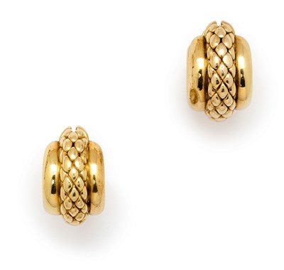 Lot 784 - PAIR OF GOLD EARRINGS, 1995