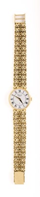 Lot 538 - CHOPARD: LADY'S GOLD BRACELET WATCH, SWISS, CIRCA 1969