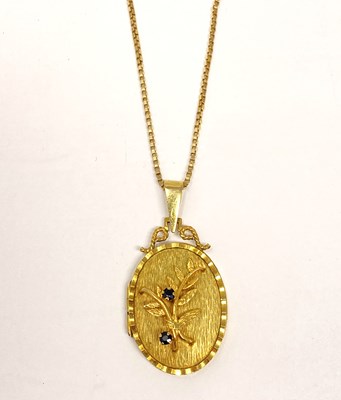 Lot 595 - GOLD LOCKET AND FOUR PAIRS OF EARRINGS