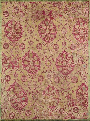 Lot 233 - AN OTTOMAN BROCADE SILK PANEL, 17TH CENTURY