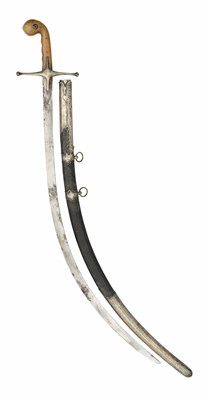 Lot 103 - AN OTTOMAN SILVER-MOUNTED SHAMSHIR, PROBABLY REIGN OF ABDULAZIZ, R. 1861-1876