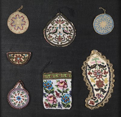 Lot 226 - A COLLECTION OF SEVENTEEN QAJAR PURSES, PERSIA, 19TH CENTURY