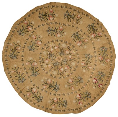 Lot 235 - AN OTTOMAN EMBROIDERED SILK COVER, 18TH CENTURY