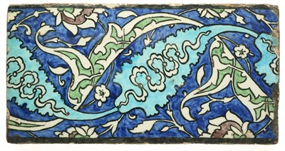 Lot 110 - A DAMASCUS BORDER TILE, OTTOMAN SYRIA, 1560-70