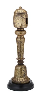 Lot 201 - A KOFTGARI CHARPOY LEG, PUNJAB, INDIA, 19TH CENTURY