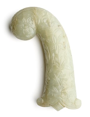 Lot 210 - A MUGHAL JADE HILT, NORTHERN INDIA, 18TH CENTURY