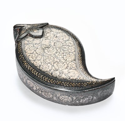 Lot 439 - A BIDRI PAN BOX (PAN-DAN), DECCAN, MID-19TH CENTURY