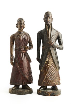 Lot 224 - A JAVANESE COUPLE, INDONESIA, 19TH CENTURY