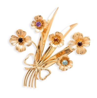 Lot 728 - GOLD BROOCH, 1966
