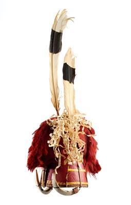 Lot 246 - A CEREMONIAL HEADDRESS, NAGALAND, NORTH-EASTERN INDIA, FIRST HALF 20TH CENTURY