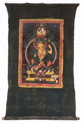 Lot 145 - A THANG-KA DEPICTING TARA, TIBET, 19TH CENTURY