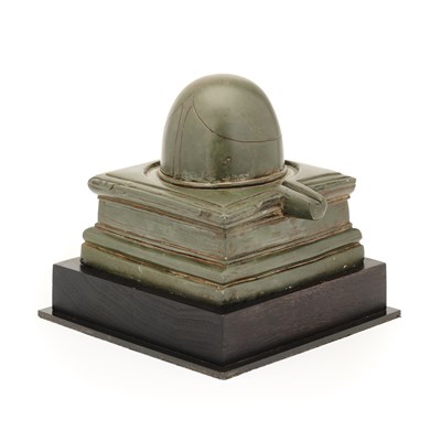 Lot 174 - A GREY GREEN STEATITE SIVA LINGAM, KASHMIR, 8TH/9TH CENTURY