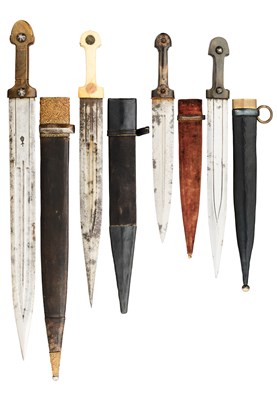 Lot 571 - FOUR CAUCASIAN KINDJALS, 19TH CENTURY