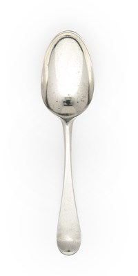 Lot 150 - A SET OF SIX GEORGE II SILVER TABLESPOONS, ISAAC CALLARD, LONDON, CIRCA 1750