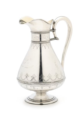 Lot 122 - A NORWEGIAN SILVER EWER, NILIUS MARTINIUS THUNE, CHRISTIANA (OSLO), 1874