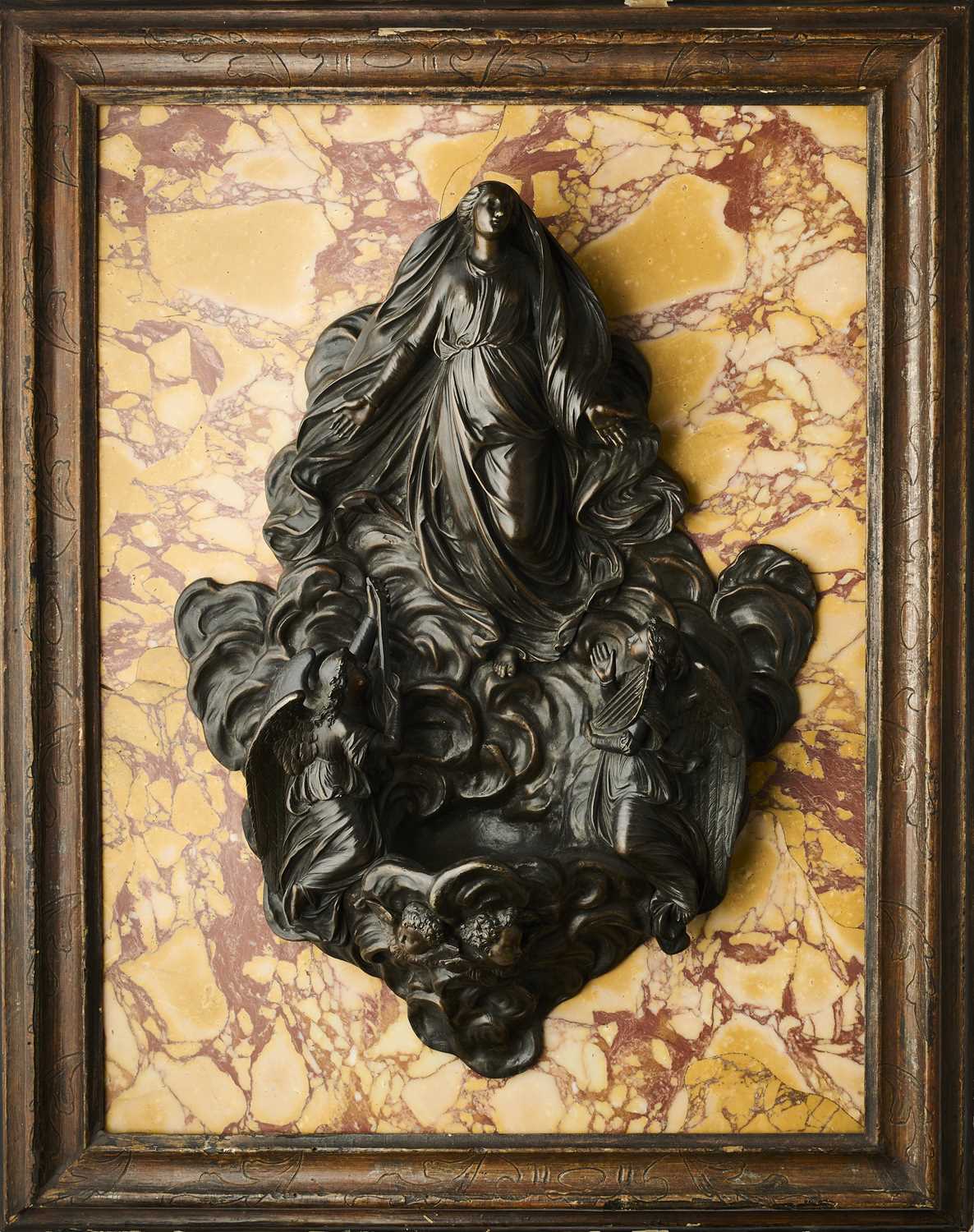 Lot 116 - AN ITALIAN BRONZE FIGURAL HOLY WATER STOUP, ROMAN SCHOOL, LATER 17TH CENTURY MANNER