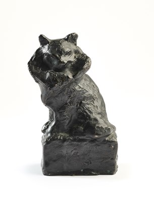 Lot 97 - THEOPHILE ALEXANDRE STEINLEN (1859 - 1923): SEATED ANGORA CAT