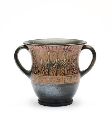 Lot 64 - AN ATTIC SAINT VALENTIN CLASS RED-FIGURE KANTHAROS, CIRCA 450 B.C.