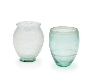 Lot 51 - A ROMAN PALE BLUE GLASS BEAKER, CIRCA 2ND-3RD CENTURY A.D.