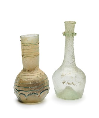Lot 53 - TWO LATE ROMAN GLASS JARS, 4TH-6TH CENTURY A.D.
