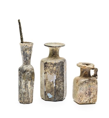 Lot 77 - TWO ROMAN GLASS VESSELS, CIRCA 2ND-3RD CENTURY A.D.