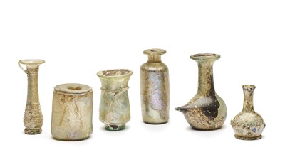 Lot 49 - SIX ROMAN GLASS VESSELS, CIRCA 1ST-4TH CENTURY A.D.