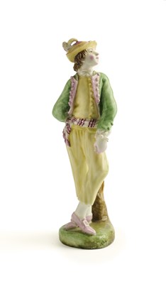 Lot 10 - A CAPODIMONTE FIGURE OF A YOUTH, CIRCA 1755