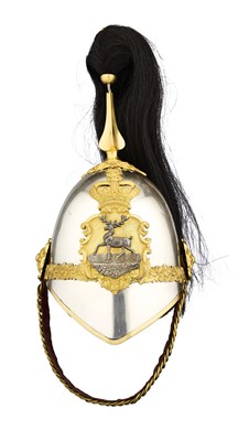 Lot 258 - AN OFFICER’S HELMET OF THE HERTFORDSHIRE YEOMANRY, CIRCA 1910