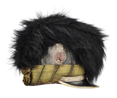 Lot 240 - A TARLETON HELMET OF THE OSWESTRY RANGERS, CIRCA 1800-20