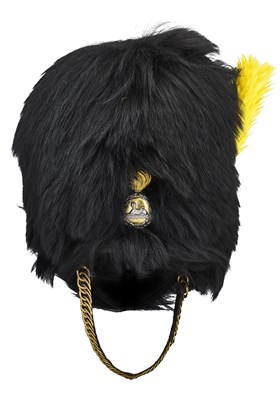 Lot 255 - AN OFFICER’S BLACK FUR CAP OF THE LANCASHIRE FUSILIERS