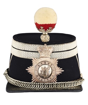 Lot 249 - A VICTORIAN OFFICER’S SHAKO OF THE KERRY MILITIA, H. POOLE & CO, CIRCA 1900