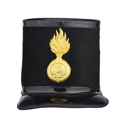 Lot 247 - AN OFFICER’S SHAKO OF THE NORTHUMBERLAND FUSILIERS, CIRCA 1840-55
