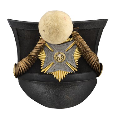 Lot 246 - AN OFFICER’S BELL TOP SHAKO OF THE 66TH (BERKSHIRE) REGIMENT, CIRCA 1835-44