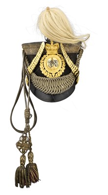 Lot 245 - AN OFFICER’S VICTORIAN BELL TOP SHAKO, CIRCA 1840-50