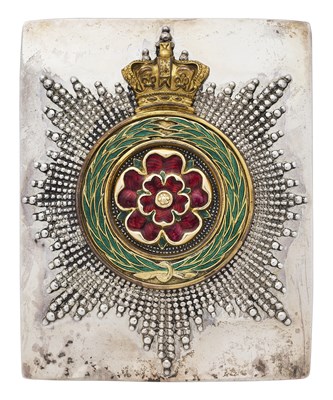 Lot 259 - A SILVER SHOULDER BELT PLATE, JOSEPH JENNENS & CO, BIRMINGHAM, 1852