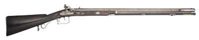 Lot 353 - AN 18 BORE FLINTLOCK SPORTING RIFLE SIGNED C. HEWSON, LONDON, EARLY 19TH CENTURY