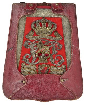 Lot 267 - A VICTORIAN OFFICER’S SABRETACHE OF THE 8TH KING'S ROYAL IRISH HUSSARS, CIRCA 1850