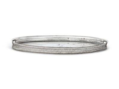 Lot 160 - AN ITALIAN SILVER TRAY, MAKER'S MARK INDECIPHERABLE, VENICE, MID 19TH CENTURY