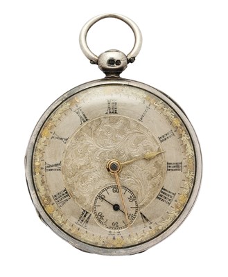 Lot 216 - A WILLIAM IV SILVER POCKET WATCH, CIRCA 1836